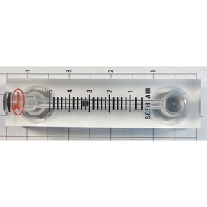 31-0030RK Flowmeter,0.6 - 5 SCFH, stainless steel ftgs,1/8 NPT,without valve