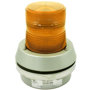 51-0092RK Flashing alarm light with horn, amber, 115 VAC, 40 watt lamp, Edwards 51A-N5-40W