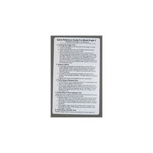 71-0186RK Quick Reference Guide, Eagle 2