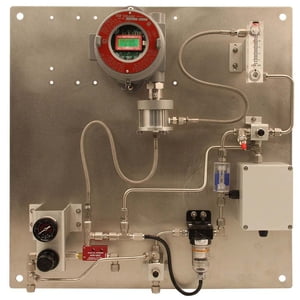 30-0954RK-207 Aspirator panel for one LEL and one oxygen or toxic M2A transmitter, with flow switch