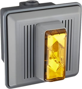 51-0131-AMB-24 Horn with strobe, outdoor, panel mounting, 24 VDC, 24 watt lamp, 4 wire, amber lens, Edwards 868STRA-N5