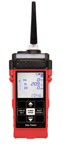 72-0293-60H-D Gas Tracer,3-sens,PPM CH4/LEL/CO(H2S) w/Li-ion bat pk/chgr/12VDC adpt/veh plug w/o char flt,CSA type