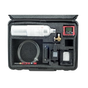 72-0314RKA-56 Confined space kit including a GX-2009 with 12 VDC charger and vehicle plug, calibration cap, 34AL cyl H2S (25 ppm)/CO/O2/CH4, reg with gauge & knob, screwdriver, padded case, and cal tubing