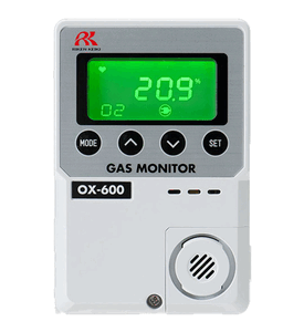 72-1004-05-CSA OX-600 oxygen monitor, 0-25%, battery operated (2 AA batteries) with 5 meter sensor cable installed, CSA version