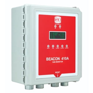 72-2104A-13R Beacon 410A, four channel controller with large red strobe light (no sensor)