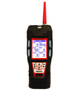 72-6BCM-A GX-6000,LEL/Oxy/CO/IR CH4 autorange/NH3(0-400 ppm),w/alkaline battery pack