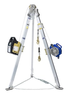 DBI-SALA 8301044 Advanced 9 ft. Aluminum Tripod, 60 ft. Salalift II Winch and 50 ft. Sealed-Blok 3-Way SRL