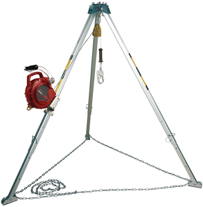 DBI-SALA 8308006 Protecta PRO Confined Space System - 8 ft. AK105A Aluminum Tripod with 359101 50 ft. Galvanized 3-way Self Retracting Lifeline