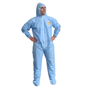 Coverall SMS910: C-Max Blue Hood & Boot