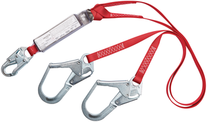 DBI-SALA 1340180 PRO 6 ft. Pack 100% Tie-Off Shock Absorbing Lanyard with Snap Hook and Steel Rebar Hook at Ends