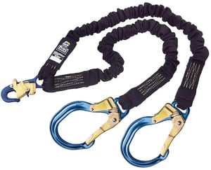 DBI-SALA 1244632 2 Arc Flash 100% Tie-Off Shock Absorbing Lanyard 6 ft. with Tubular Nomex/Kevlar webbing, Snap Hooks, and Aluminum Rebar Hooks