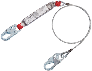 DBI-SALA 1340401 Protecta PRO 6 ft. Pack Cable Shock Absorbing Lanyard with Snap Hook at Ends