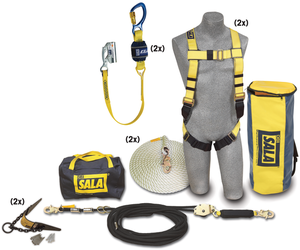 DBI-SALA 7611907 2 Person Roofer's Fall Protection Kit - HLL System