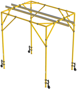 DBI-SALA 8530345 FlexiGuard Fixed Height Box Frame System with 14 ft. Anchor Height, 14 ft. Width, 15.5 ft. Dual Rail and 16 in. Wheels