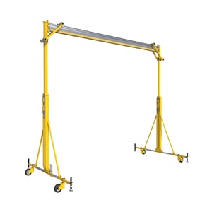 DBI-SALA 8517781 A-Frame Adjustable Height Rail System with 16 ft. to 22.5 ft. Height Overhead Rail and 30 ft. Width