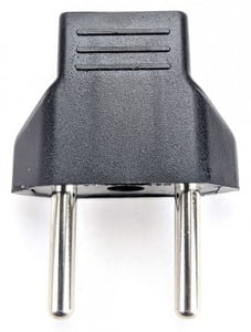 45-2430RK Plug adapter for charger, US to Euro, non-grounded