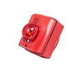 51-0096RK-RED Strobe with horn, red housing, 8 to 33 VDC, NEMA 4X, SpectrAlert, with red lens cover