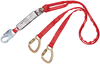 DBI-SALA 1340060 PRO Pack Tie-Back 100% Tie-Off Shock Absorbing Lanyard with Snap Hook and Carabiners at Leg Ends