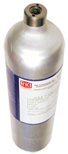 RKI 81-0155RK-02, Calibration Gas Cylinder, H2S 25 ppm / CO 50 ppm / HEX 15% LEL / O2 12% in N2, 58AL by RKI Industries