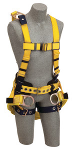 DBI-SALA 1106100 Delta Derrick Harness with 18" back D-ring extension, belt with pad and back D-ring, (size Small)