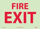 anti graffiti fire sign, fire exit, 10x14, rigid plasticglow