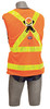 DBI-SALA 1107403 DeltaVest Hi-Vis Reflective Workvest Harness with Reflective orange workvest harness, back D-ring, tongue buckle leg straps (Small)