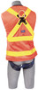 DBI-Sala 1111579 DeltaVest? Hi Vis Orange WorkVest style harness, reflective, back D-ring, Quick Connect legs (Small harness) by Capital Safety